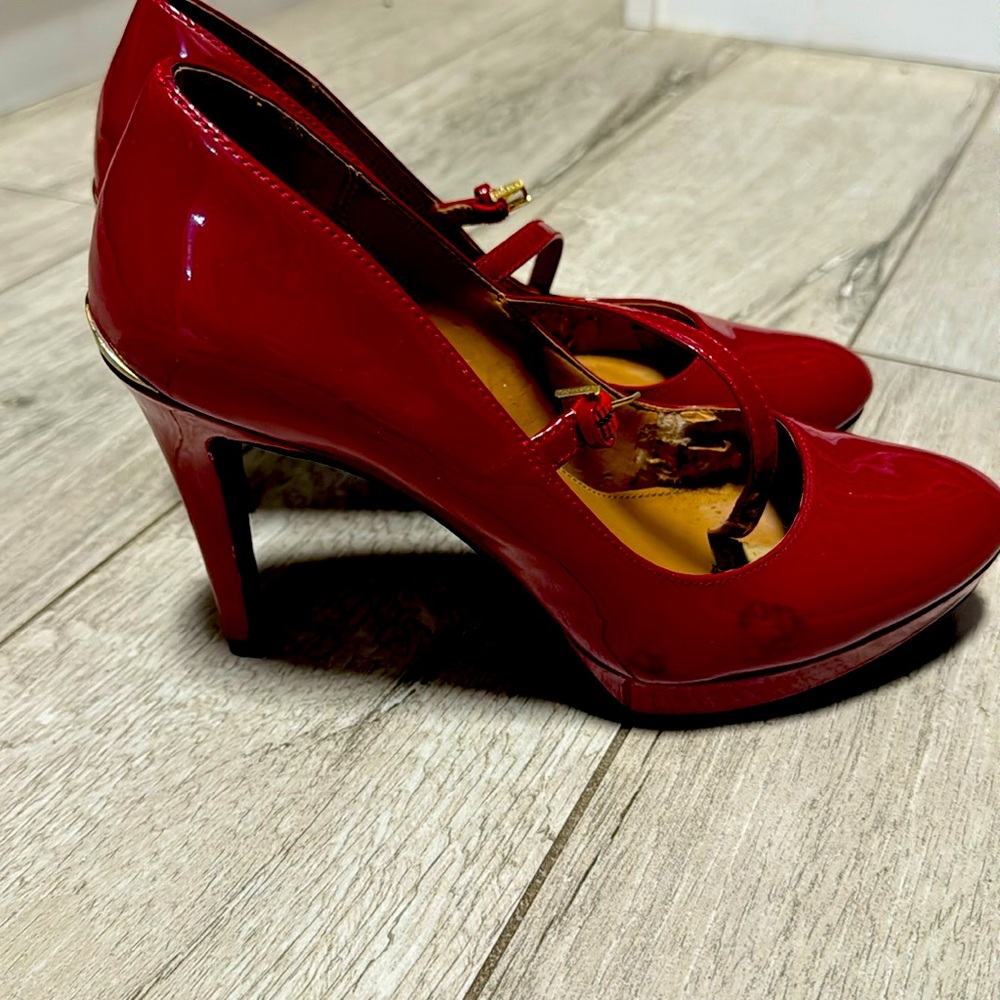 Calvin Klein red Maryjane